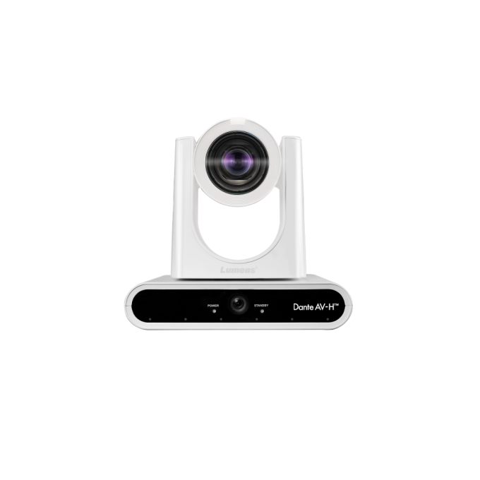 Поворотная камера 4K с двумя объективами для слежения за говорящим, с AI-видеотрекингом, белого цвета LUMENS VC-TR60A-DANTE-AV-H-W