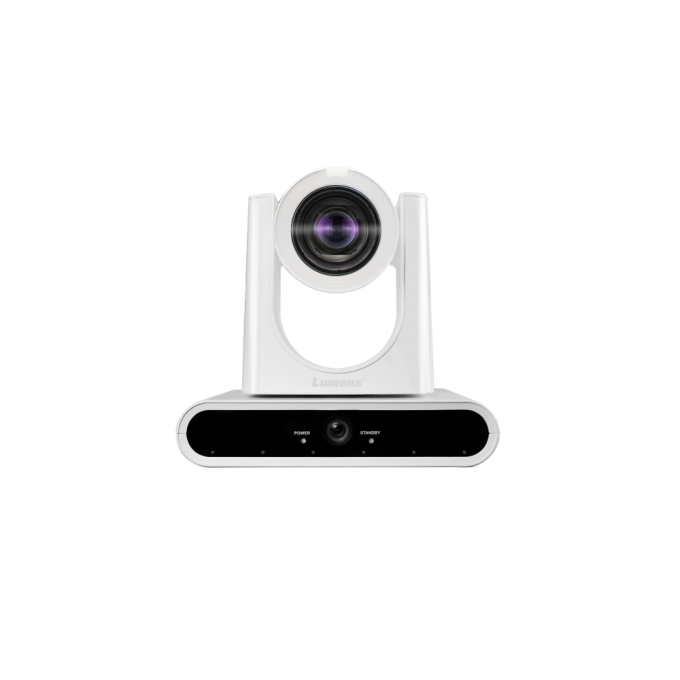 4K PTZ-камера с 2 объективами, микрофонами, аудио- и видеотрекингом, белого цвета LUMENS VC-TR60A-W